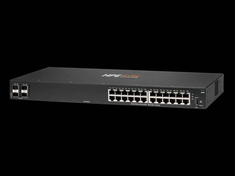 HPE Aruba Networking CX 6000 24G Class4 PoE 370W Switch - Image 1