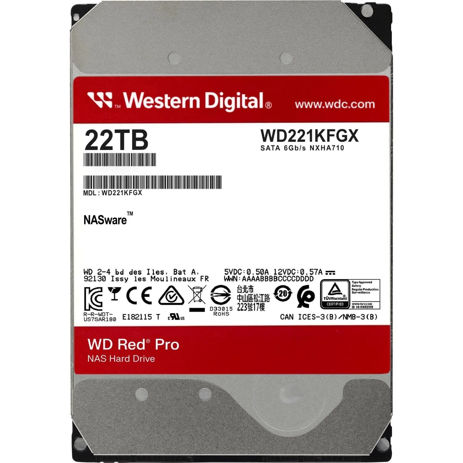 Western Digital Red Pro internal hard drive 22 TB - Image 1
